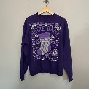 CHAMPION eco fleece Notre Dame pullover holiday sweatshirt size M